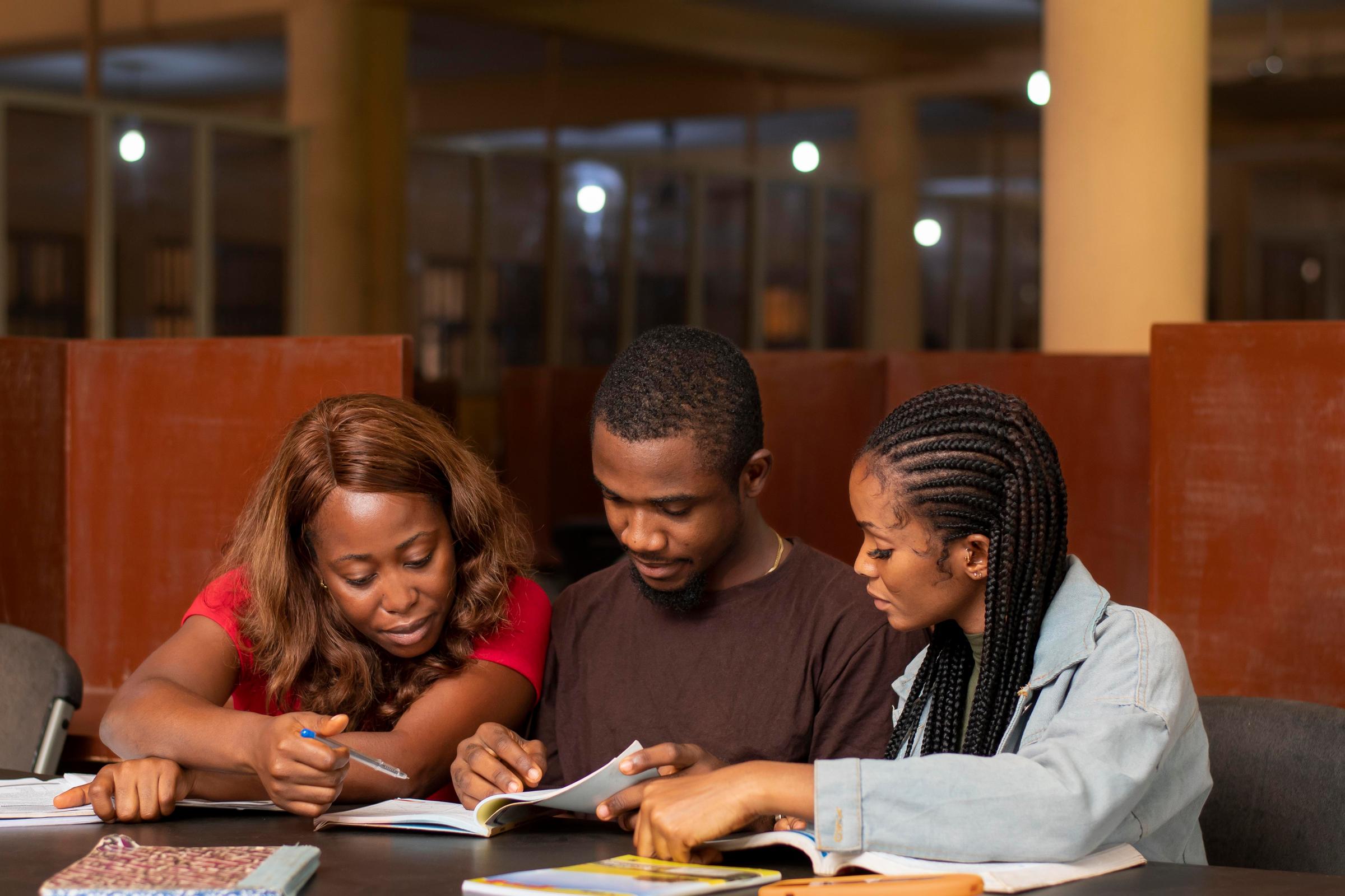 Students in a guided study session